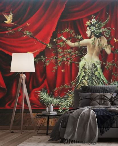 Tree Woman Fantasy Dancer Behang Tree Woman Fantasy Dancer Behang