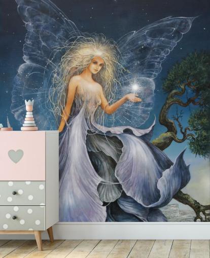 Blå Fairy Bakgrunn Blå Fairy Bakgrunn