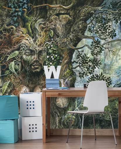 Merlin Tree Fantasy Bakgrund Merlin Tree Fantasy Bakgrund