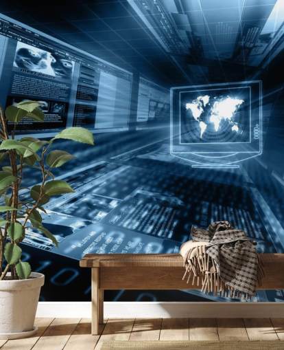 Internet Concept Väggmålning Internet Concept Väggmålning