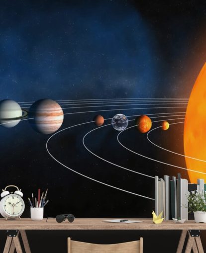 mural educacional de papel de parede planetário chamado Sistema Solar Completo para crianças, quartos e escolas mural educacional de papel de parede planetário chamado Sistema Solar Completo para crianças, quartos e escolas