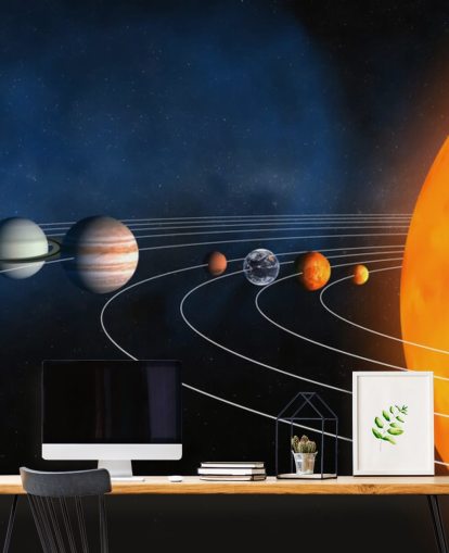 educational planet wallpaper mural called Complete Solar System for kids bedrooms and schools educational planet wallpaper mural called Complete Solar System for kids bedrooms and schools