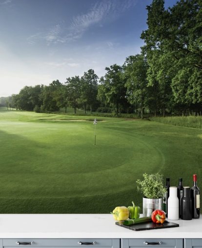 Amanhecer tranquilo, Oak Park Golf Club, Surrey, Inglaterra Wall Mural Amanhecer tranquilo, Oak Park Golf Club, Surrey, Inglaterra Wall Mural