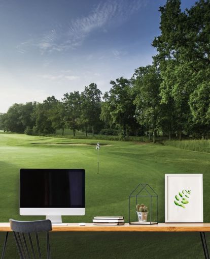 Mural de pared Amanecer tranquilo, club de golf Oak Park, Surrey, Inglaterra Mural de pared Amanecer tranquilo, club de golf Oak Park, Surrey, Inglaterra