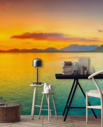 dramatische orange und blauer Himmel Tapete dramatische orange und blauer Himmel Tapete