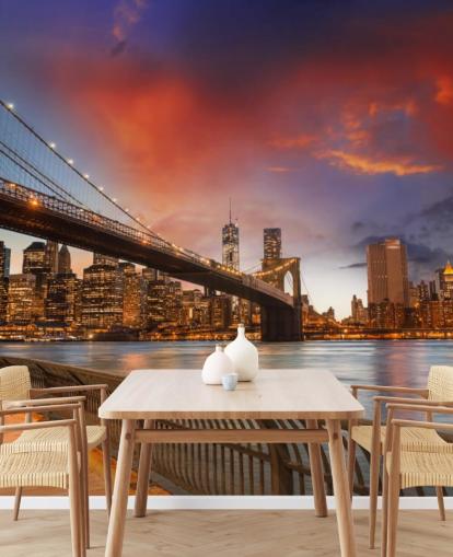 Papier peint Sunset New York Papier peint Sunset New York