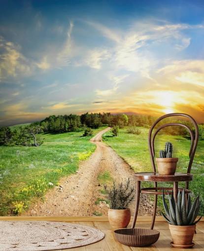 Sunrise Over Mountains Road Wallpaper Sunrise Over Mountains Road Wallpaper