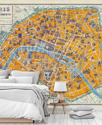 Orangefarbene Karte von Paris Hintergrundbild Orangefarbene Karte von Paris Hintergrundbild