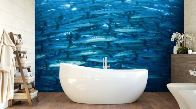 Papel de Parede Shiny Fish Group