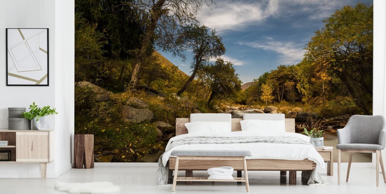 Mountain River Wall Mural Mountain River Wall Mural