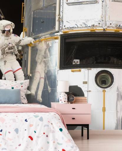 Sair com o mural de papel de parede Hubble Sair com o mural de papel de parede Hubble