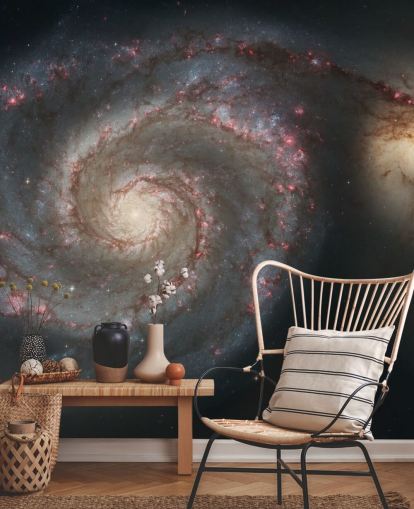 Whirlpool Galaxy M51 og Companion Galaxy Mural Whirlpool Galaxy M51 og Companion Galaxy Mural