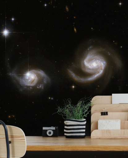 Papier Peint Fresque Hubble, galaxie interagissant NGC 6786 Papier Peint Fresque Hubble, galaxie interagissant NGC 6786