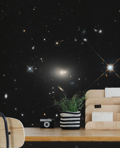 Multi-bølgelengde av Radio Galaxy Hercules En Mural Multi-bølgelengde av Radio Galaxy Hercules En Mural