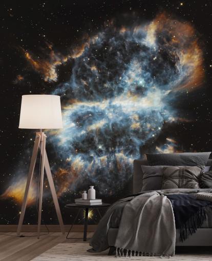 En kosmisk ferie Ornament, Hubble-stil Bakgrunn En kosmisk ferie Ornament, Hubble-stil Bakgrunn