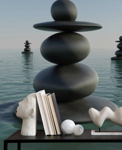Zen Pebble Stacks Zen Pebble Stacks Wallpaper  Zen Pebble Stacks Zen Pebble Stacks Wallpaper