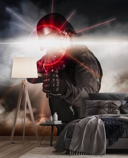 Soldier Aiming Assault Rifle Laser Sight Wallpaper Soldier Aiming Assault Rifle Laser Sight Wallpaper