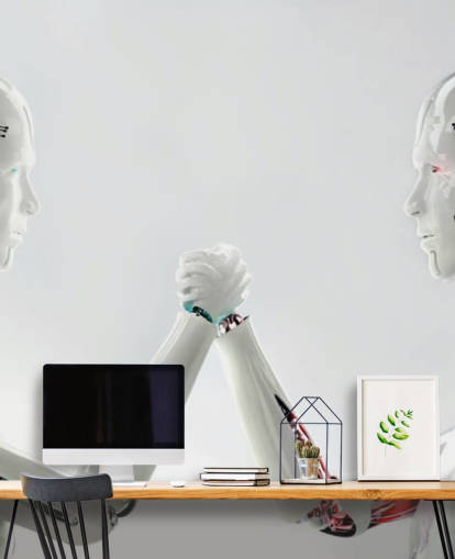 Robot Men Hand Wrestle Wallpaper Robot Men Hand Wrestle Wallpaper