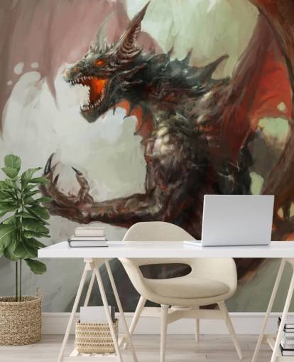 Papel de Parede Fierce Red Dragon Papel de Parede Fierce Red Dragon