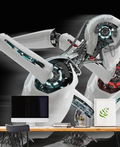 Roboter-Rennen Hintergrundbild Roboter-Rennen Hintergrundbild