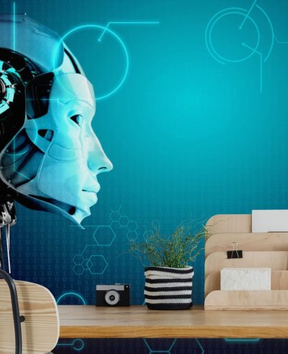 Blue Robot Side Profile Wallpaper Blue Robot Side Profile Wallpaper