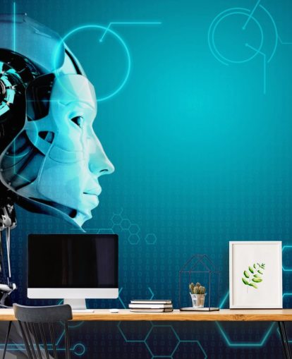 Blue Robot Side Profile Wallpaper Blue Robot Side Profile Wallpaper