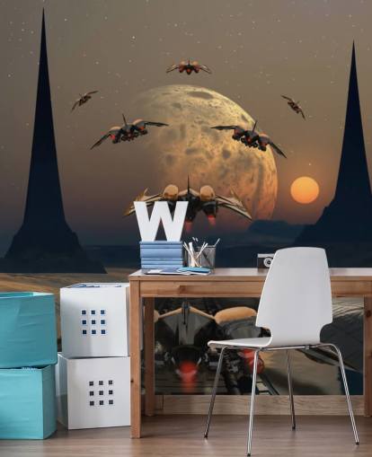 Alien Planeten und Raumschiffe Wallpaper Alien Planeten und Raumschiffe Wallpaper