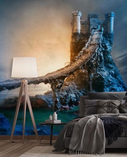 Papel de Parede Fantasy Castle and Bridge Papel de Parede Fantasy Castle and Bridge