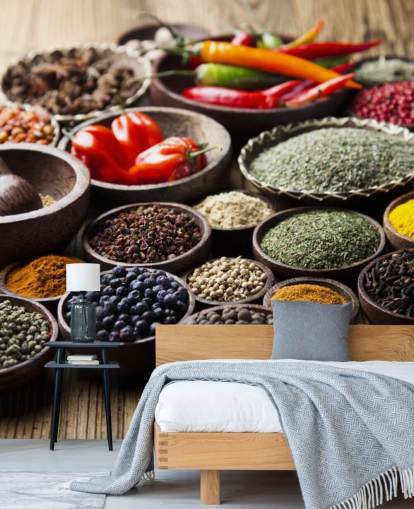 Bowls of Spices Wall Mural Bowls of Spices Wall Mural