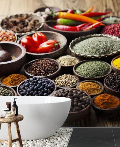 Bowls of Spices Wall Mural Bowls of Spices Wall Mural