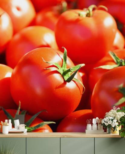 Close Up of Juicy Tomatoes Wallpaper Close Up of Juicy Tomatoes Wallpaper