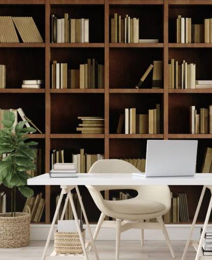 Brown Bookcase Wallpaper Brown Bookcase Wallpaper