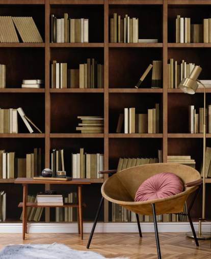 Brown Bookcase Wallpaper Brown Bookcase Wallpaper