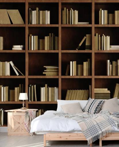 Brown Bookcase Wallpaper Brown Bookcase Wallpaper