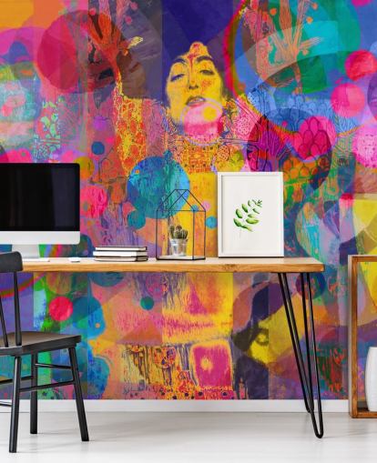 colourful custom rainbow wallpaper mural called Crazy Rainbow colourful custom rainbow wallpaper mural called Crazy Rainbow
