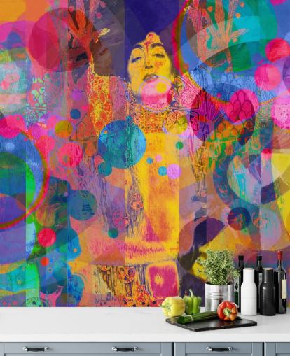 colourful custom rainbow wallpaper mural called Crazy Rainbow colourful custom rainbow wallpaper mural called Crazy Rainbow