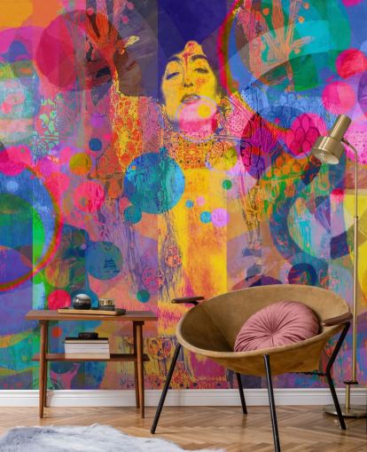 colorido mural de papel pintado de arcoíris personalizado llamado Crazy Rainbow colorido mural de papel pintado de arcoíris personalizado llamado Crazy Rainbow