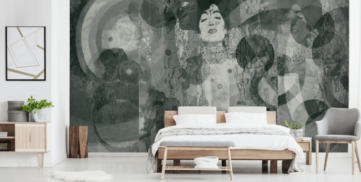 Grijs Abstract Vrouwen Behang