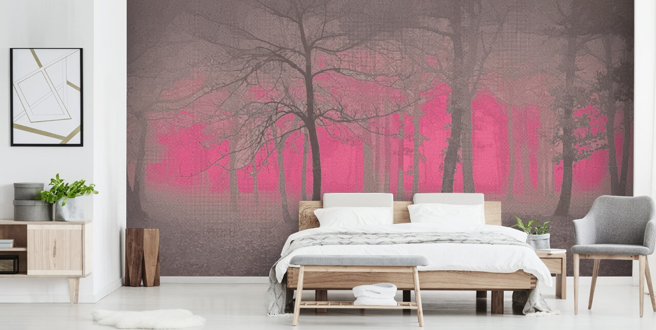 Wahnvorstellung - Pink Wandbild von Studio Arterie
