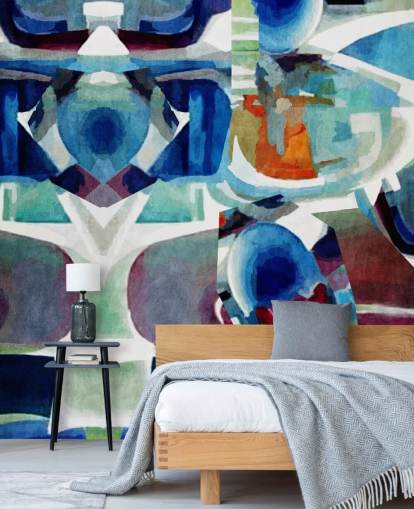 Papier Peint Abstrait Motif Bleu Papier Peint Abstrait Motif Bleu