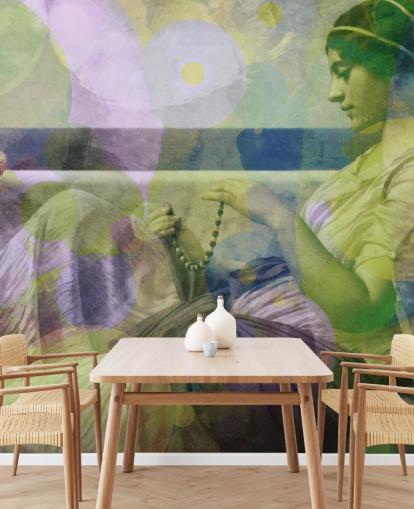 vintage portrait of a woman with modern colour layers wallpaper vintage portrait of a woman with modern colour layers wallpaper