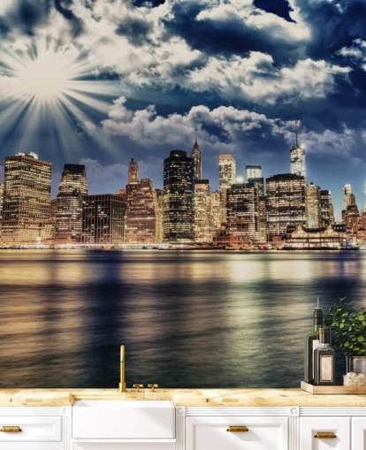 Lower Manhattan from Brooklyn New York Wallpaper Lower Manhattan from Brooklyn New York Wallpaper