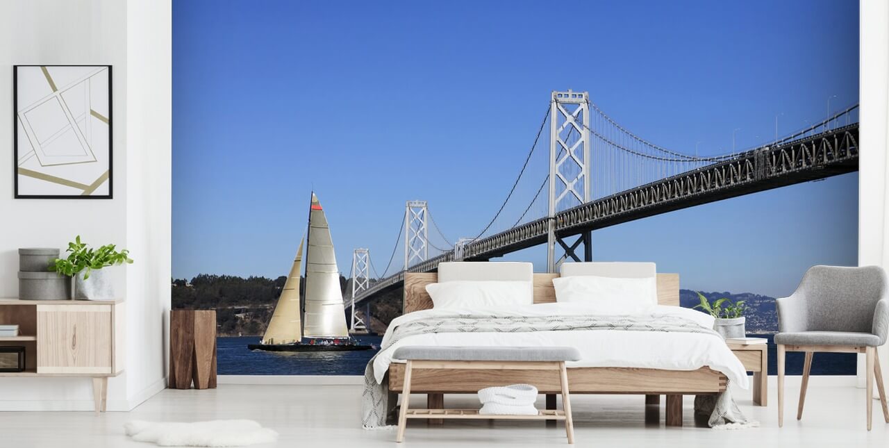 white bridge behang