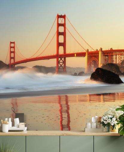 Sonnenaufgang am Goldenen Tor Wall Mural Wallpaper Sonnenaufgang am Goldenen Tor Wall Mural Wallpaper