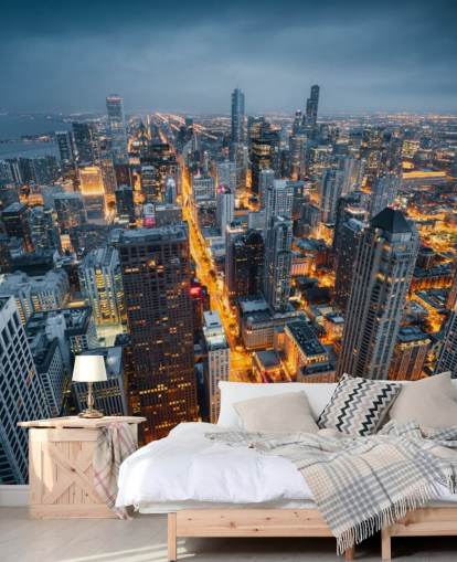 upplyst Chicago på natten tapeter upplyst Chicago på natten tapeter