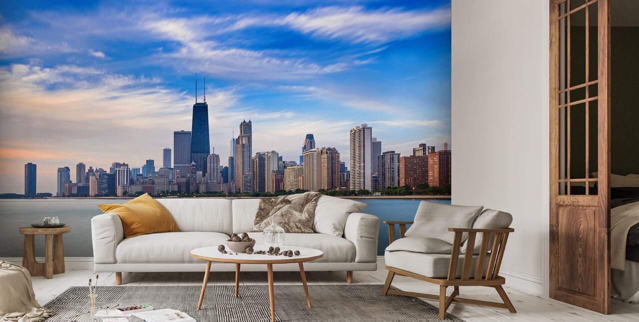 Chicago Skyline Wallpaper Mural 