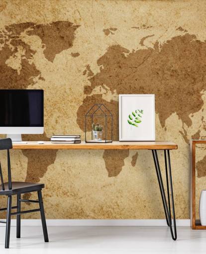 Brown Textured World Map Wallpaper Brown Textured World Map Wallpaper
