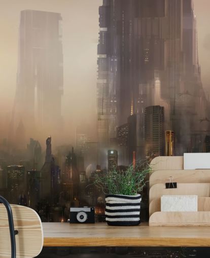 Futuristisk stad Sci Fi Bakgrund Futuristisk stad Sci Fi Bakgrund