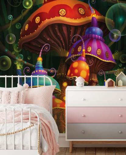 Fee-Pilz-Häuser Tapete Fee-Pilz-Häuser Tapete