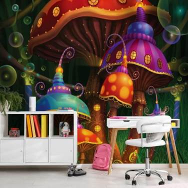 Fairy Mushroom Hus Bakgrunn